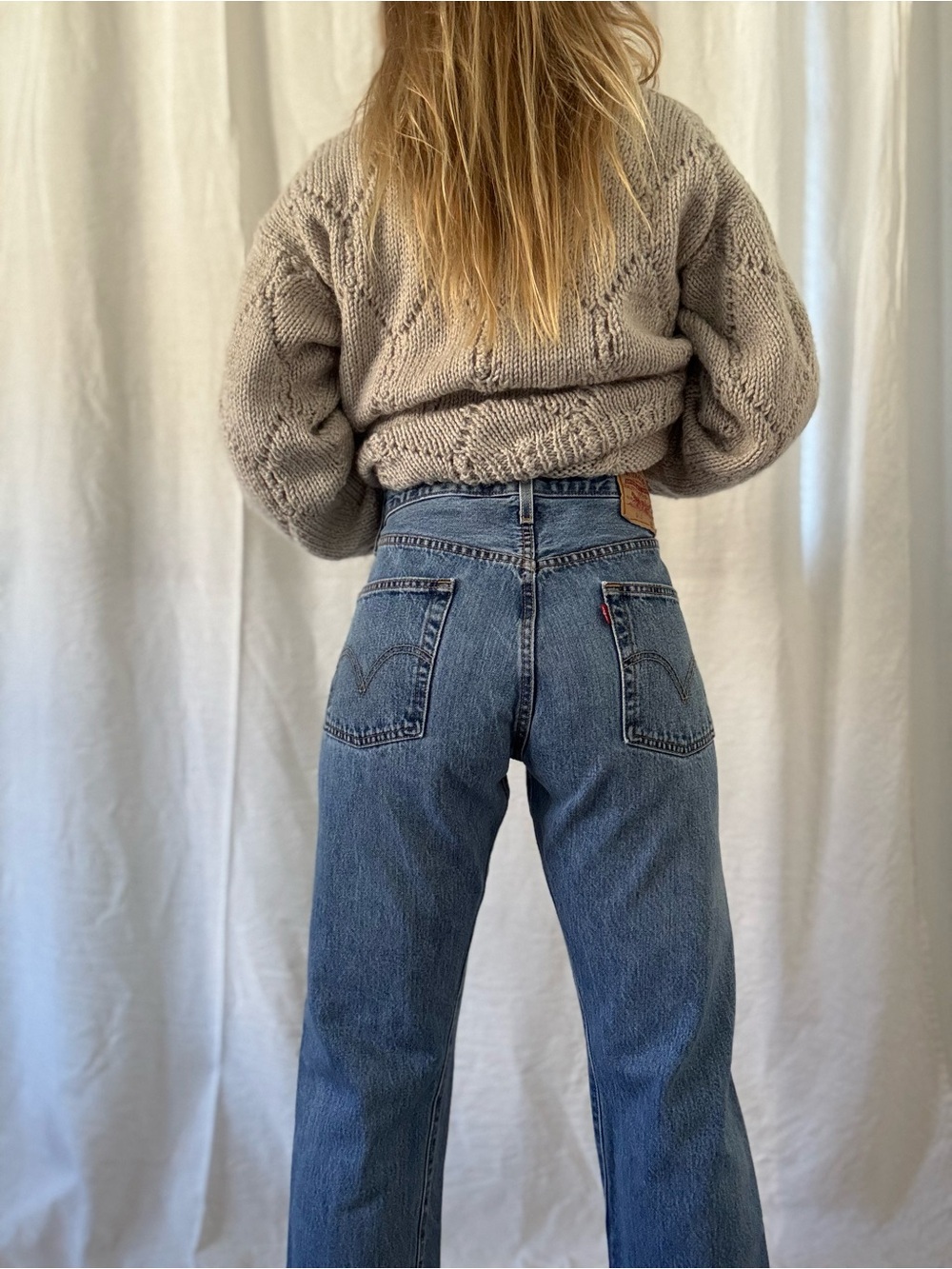 Vintage Levi’s 501 light wash wide leg five buttons Y2K